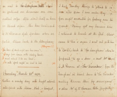 Travel diaries of an English family in Monte Carlo in 1912