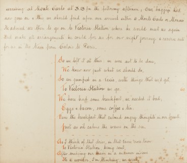 Travel diaries of an English family in Monte Carlo in 1912