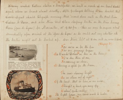 Travel diaries of an English family in Monte Carlo in 1912