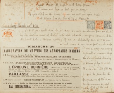 Travel diaries of an English family in Monte Carlo in 1912