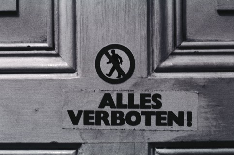 Autocollant "Alles verboten!", Berlin-Est, 1982