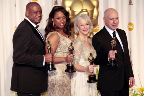 Forest Whitaker, Jennifer Hudson, Helen Mirren et Alan Arkin, 25 février 2007
