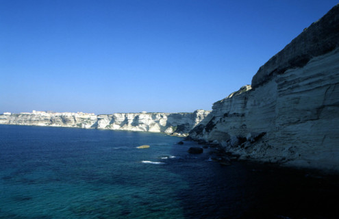 View of the former battery of artillery, Accore coast, towards Bonifacio