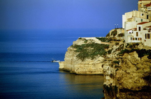 Bonifacio seen going along the cliff of the Accore coast