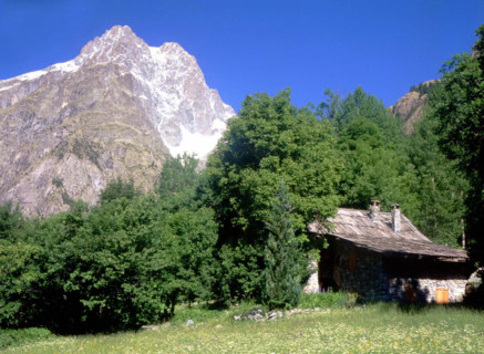 Vue de Pra Chapelle en direction du Pelvoux