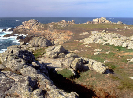 Yock Island, view from the highest point in the South towards the north coast. High tide