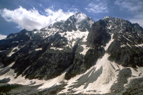 Mont Pelvoux et Pré de Madame Carle en direction du Pelvoux