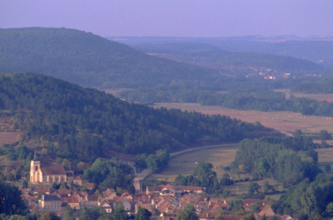 Vue de Saint-Père en direction du nord-est, Saint-Père et Vézelay