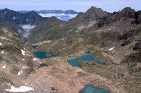 Lacs des Isclots et du Milieu en direction du nord