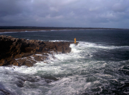 Basse-Normandie : pointe de Barfleur : vue des rochers, au niveau du Coin du Rôle, en direction de l'ouest