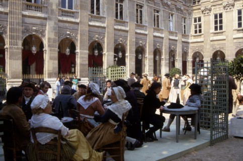 Personnages costumés pour les cérémonies du bicentenaire de la Révolution française, Jardins du