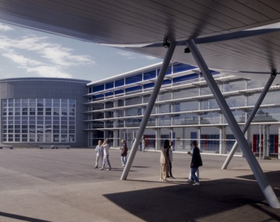 Collège de Paron, près de Sens / architecte Pierre Soria, 1995 / 89 Yonne / Rég. Bourgogne / France
