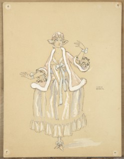 Barbier, "Femme au petit manteau de fourrure"