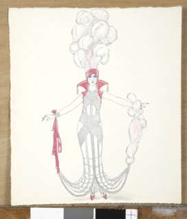 Barbier, "Panache de plumes d'autruche"