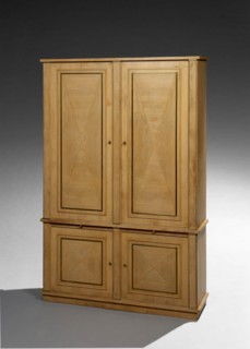 Adnet, Cherry-veneer armoir