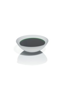 Vizner, Clear Bowl with Polished Green Insert
