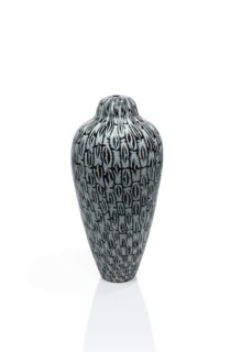Micheluzzi, Black and White Murrina vase