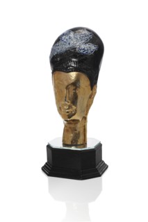 Eisch, Buddha - Black-gold and bird