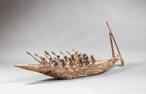 Modèle de barque et son équipage