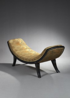 Settee in the form of a canoe