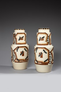 Paire de grands vases cylindres
