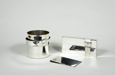 Champagne bucket, box and case