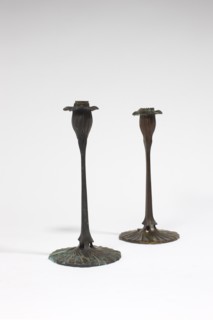 Paul Follot, pair of candlesticks