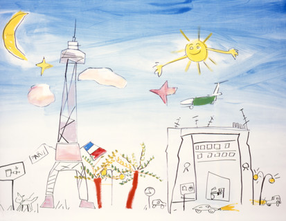 Bâche peinte. Dessin