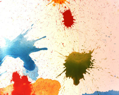 Painted canvas tarp. Colored painting.