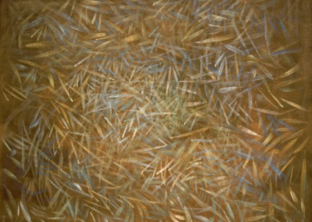 Painted canvas tarp. Abstract painting