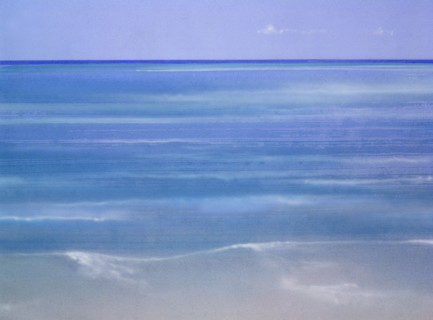 Seaside. Painted canvas tarp
