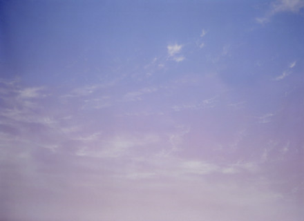 Cloudy sky. Painted canvas tarp