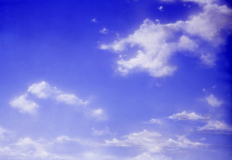 Cloudy sky. Painted canvas tarp