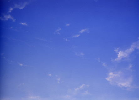 Cloudy sky. Painted canvas tarp
