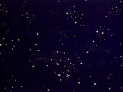Starry sky. Painted canvas tarp