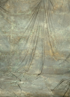 Draping. Painted canvas tarp