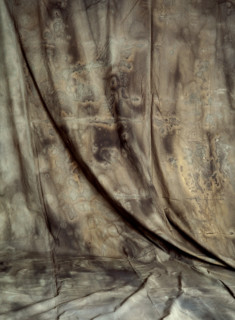 Draping. Painted canvas tarp