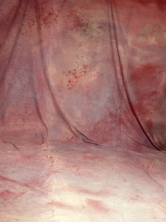 Draping. Painted canvas tarp