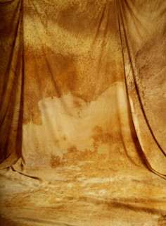 Draping. Painted canvas tarp