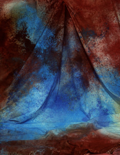 Draping. Painted canvas tarp
