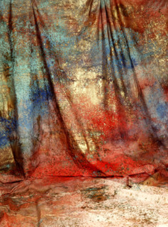 Draping. Painted canvas tarp