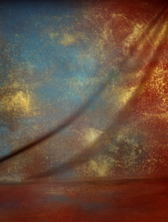 Draping. Painted canvas tarp