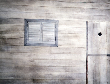 Fresco. Painted canvas tarp with trompe l'oeil effects