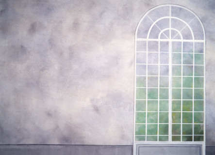 Fresco. Painted canvas tarp with trompe l'oeil effects
