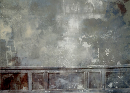 Fresco. Painted canvas tarp with trompe l'oeil effects
