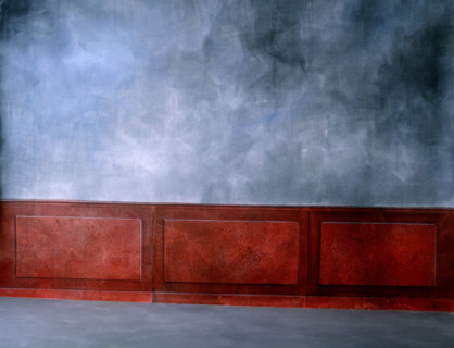 Fresco. Painted canvas tarp with trompe l'oeil effects