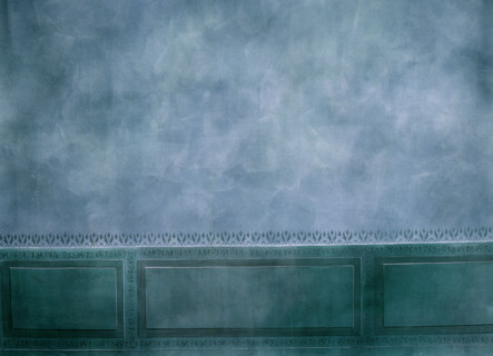 Fresco. Painted canvas tarp with trompe l'oeil effects