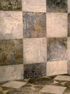 Fresco. Painted canvas tarp with trompe l'oeil effects