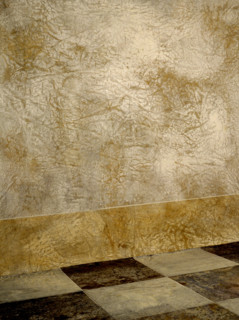 Fresco. Painted canvas tarp with trompe l'oeil effects