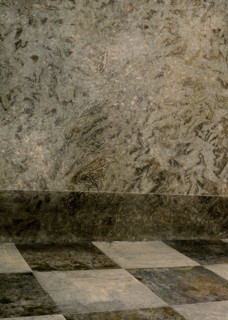 Fresco. Painted canvas tarp with trompe l'oeil effects
